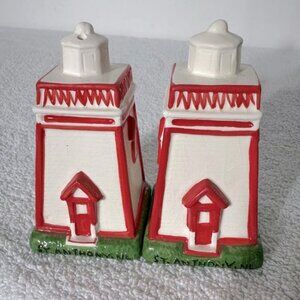 Vintage Ceramicic Lighthousees Salt & Pepper Shakers St. Anthony NL